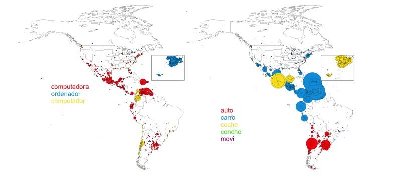Twitter revela que hay dos superdialectos del español 